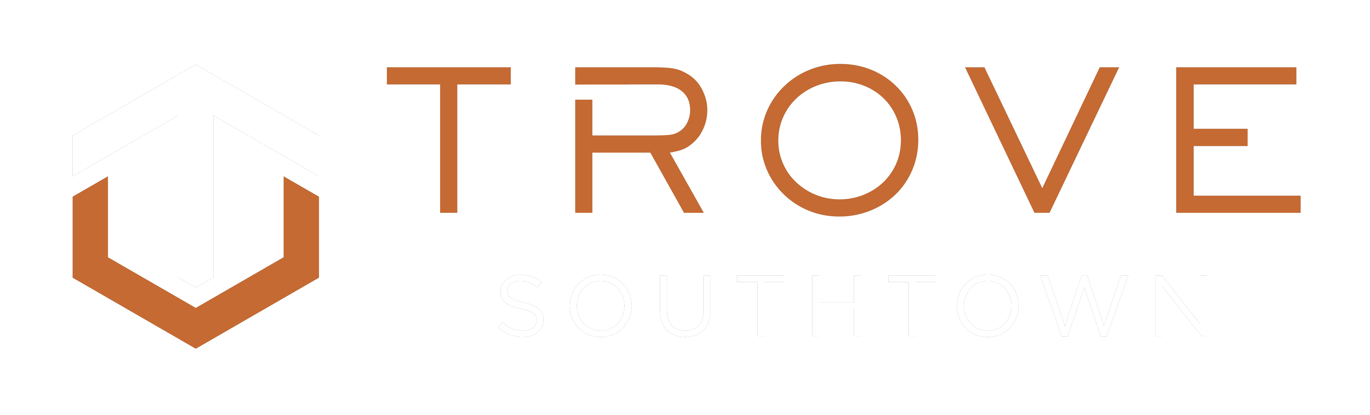 A logo with the word "TROVE" and "SOUTHTOWN" below it.